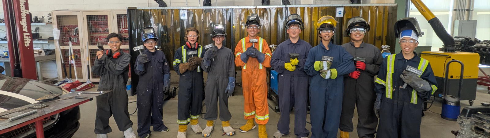 Students in shop class